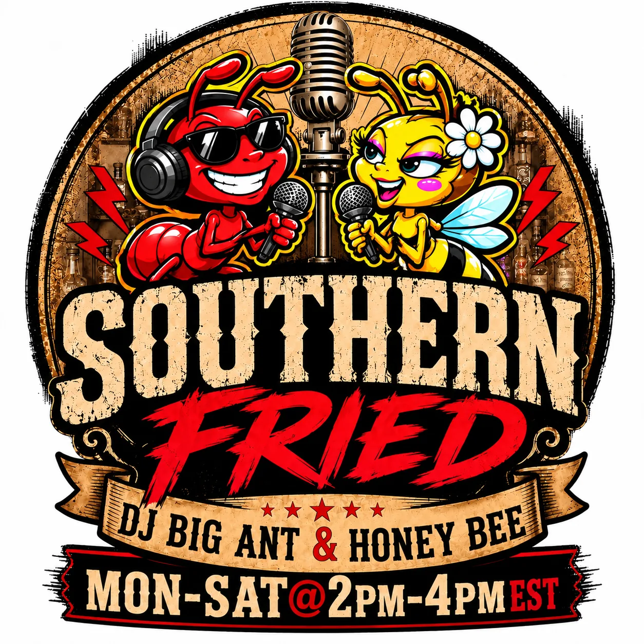 Southern Fried with DJ Big Ant and Honey Bee β Monday through Saturday 2β4 PM EST